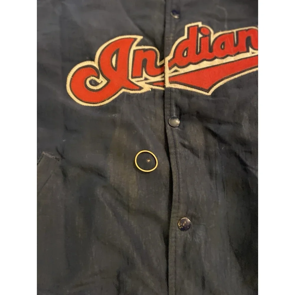 Cleveland Indians Starter Jacket Large MLB Diamond Collection Vintage *READ*
